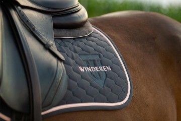 Winderen zadeldekje grijs / rose gold