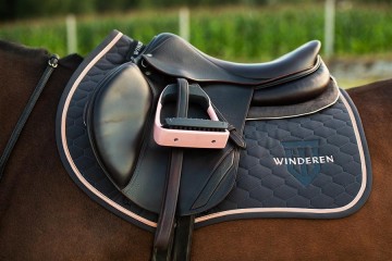 Winderen zadeldekje grijs / rose gold