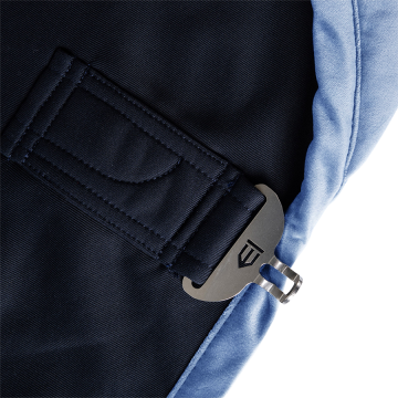 Winderen thermo clear deken navy / lichtblauw