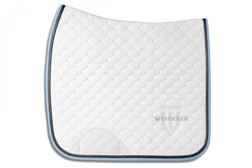 Winderen dressuurdekje wit / lichtblauw