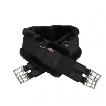 Kentucky singel met imitatiewol zwart / zwart