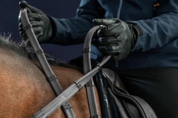 Dy'on rubberen teugels met 7 lederen stops