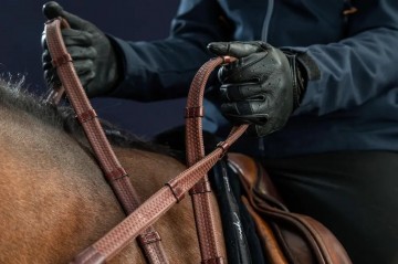 Dy'on rubberen teugels met 7 lederen stops