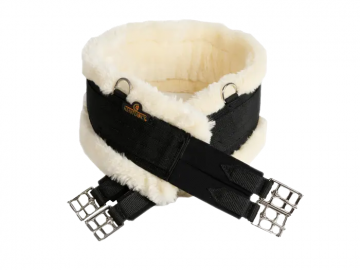 Kentucky singel met imitatiewol zwart / naturel