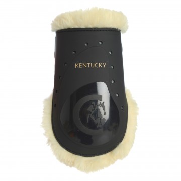 Sheepskin fetlock boots elastic black
