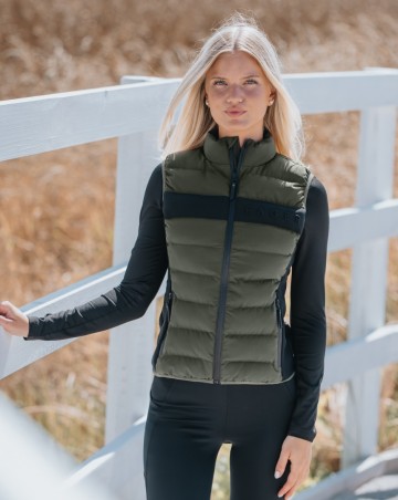 Fager bodywarmer Alexa Hybrid Olijfgroen