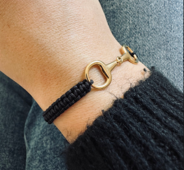 Armband taka goud / zwart