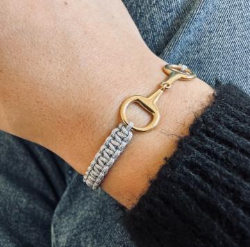 Armband taka goud / grijs