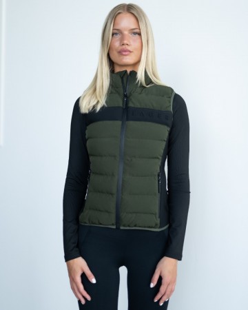 Fager bodywarmer Alexa Hybrid Olijfgroen