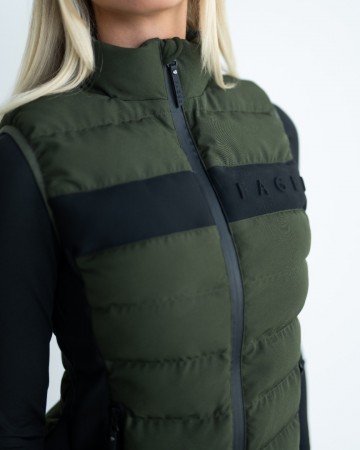 Fager bodywarmer Alexa Hybrid lijfgroen