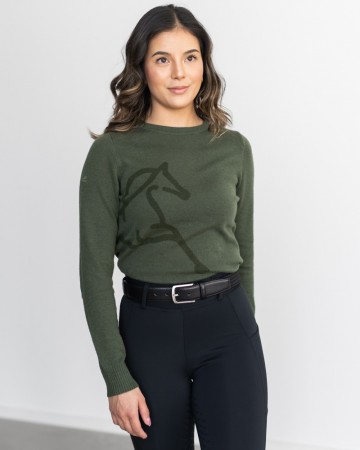 Fager Cashmino & Merino wollen trui Charlie groen