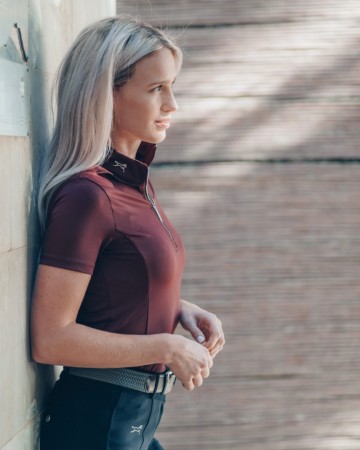 Fager shirt emma korte mouwen burgundy2