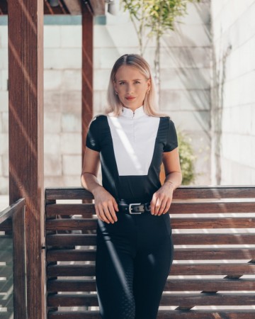 Fager wedstrijdshirt sanna zwart korte mouwen1