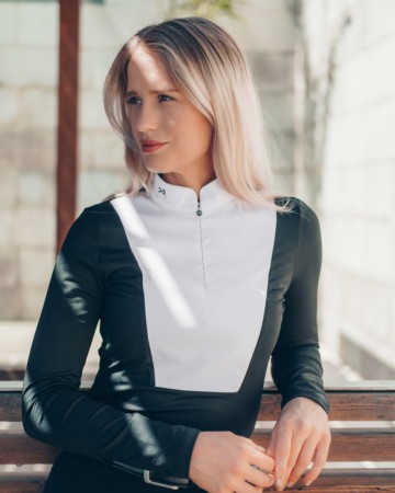 Fager wedstrijdshirt sanna zwart lange mouwen