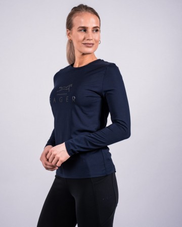 Fia shirt navy lange mouw