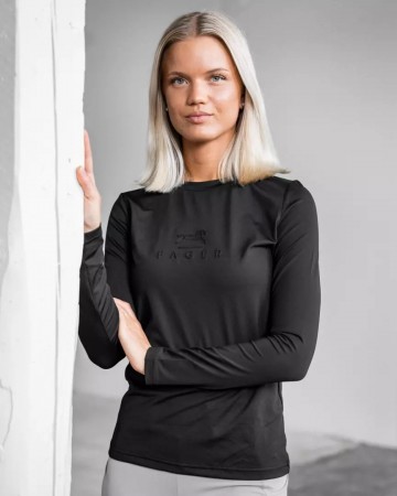 Fager shirt Ida met lange mouwen zwart