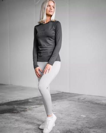 Fager shirt Ida met lange mouwen donkergrijs