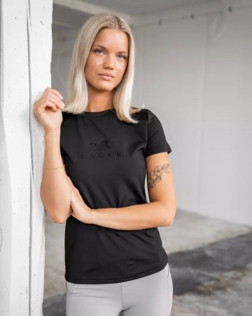 Fager shirt Ida met korte mouwen zwart