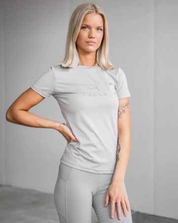 Fager shirt Ida met korte mouwen lichtgrijs