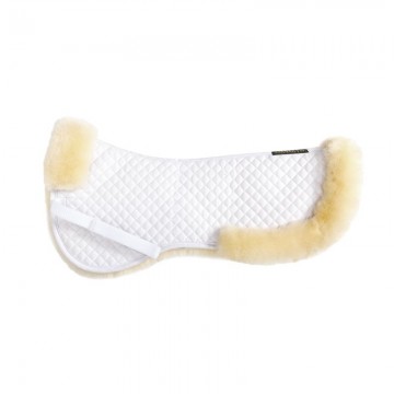 Lamswollen zadelonderlegger wit/naturel