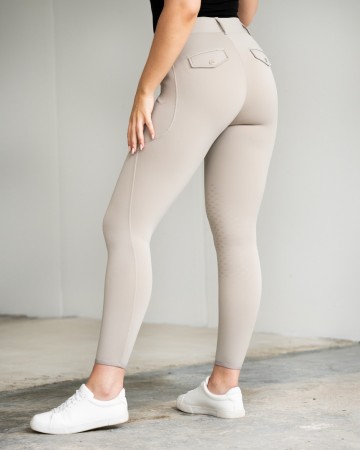 Loui Active legging met grip licht beige