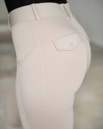 Loui Active legging met grip licht beige