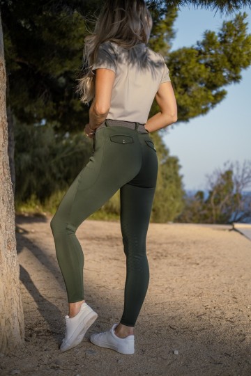 Loui Active leggings met grip groen