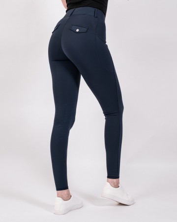 Loui Active leggings met grip navy half grip