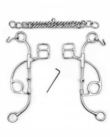 Otto hackamore combinatie bit lang