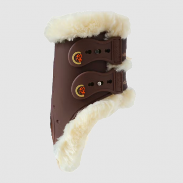 Sheepskin fetlock boots elastic