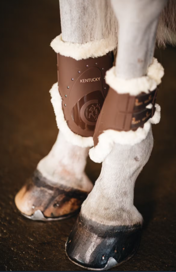 Sheepskin fetlock boots elastic2